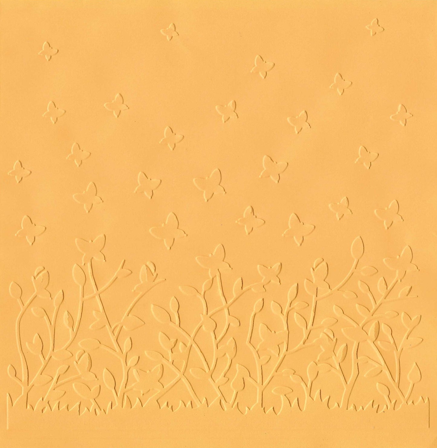 8"x8" Embossed Card. Butterflies. 10 Sheets. Assorted Colours.