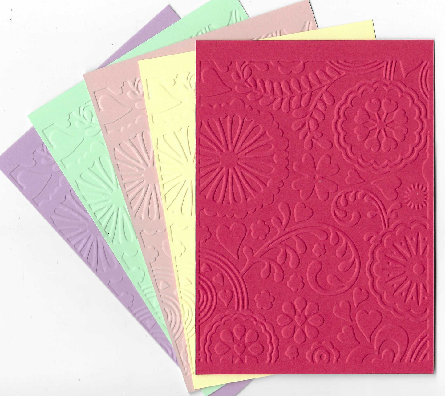 Embossed Card. A6. Floral.