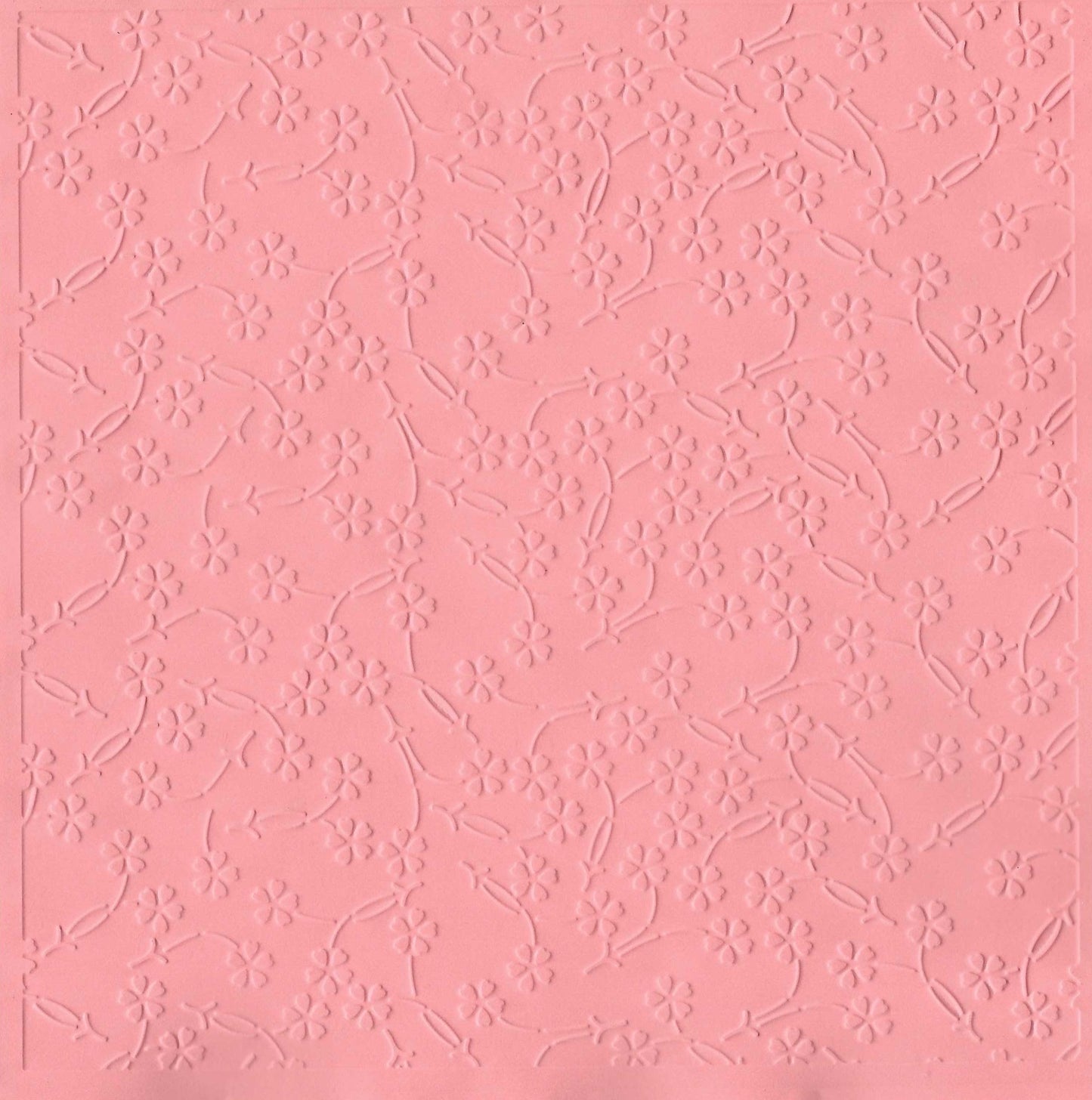 8"x8" Embossed Card. Floral. 10 Sheets. Assorted Colours.