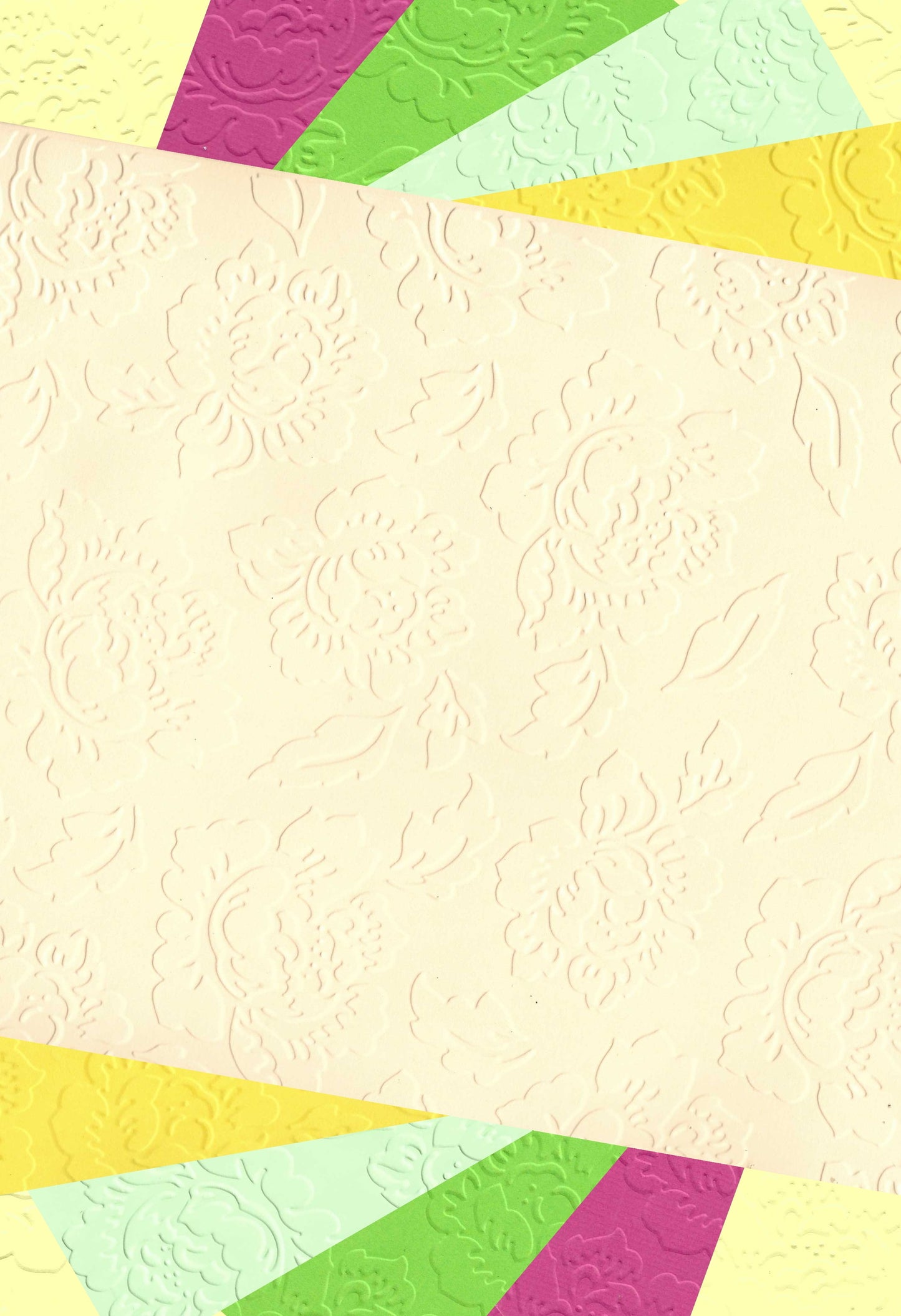 Embossed Card. A4. Floral.