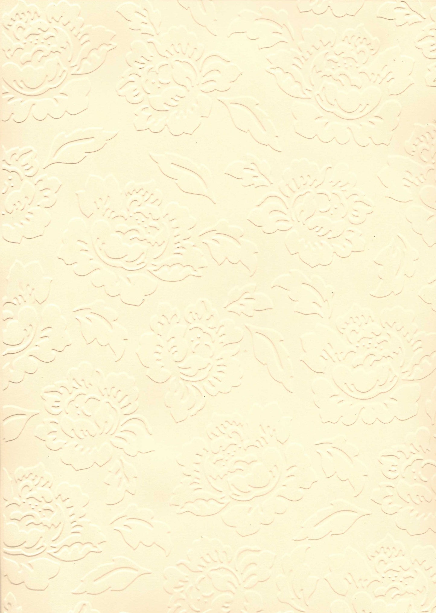 Embossed Card. A4. Floral.