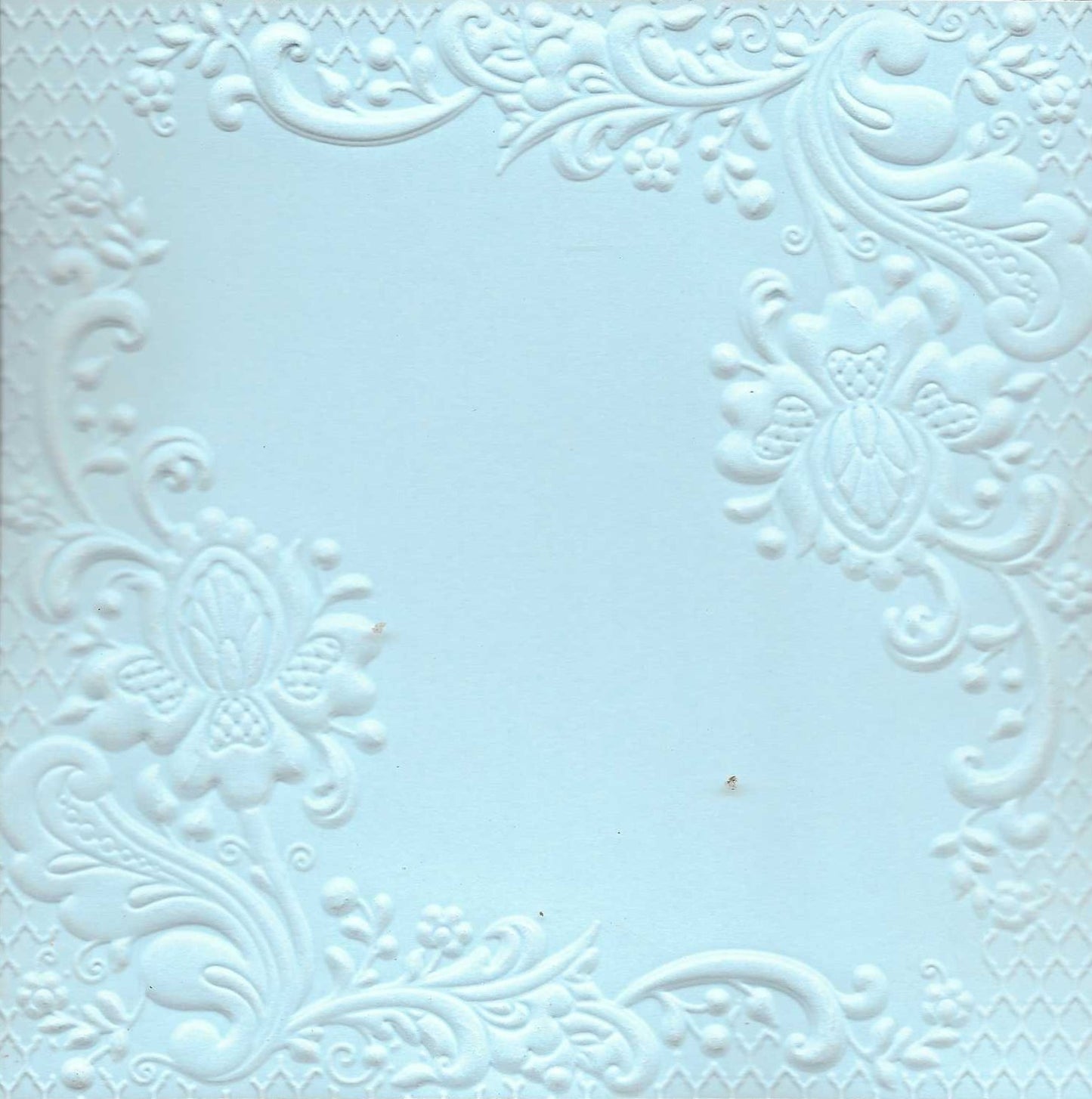 Embossed Card. 5"x5". Floral.
