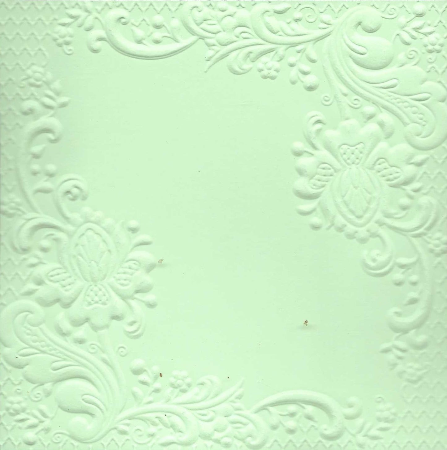 Embossed Card. 5"x5". Floral.