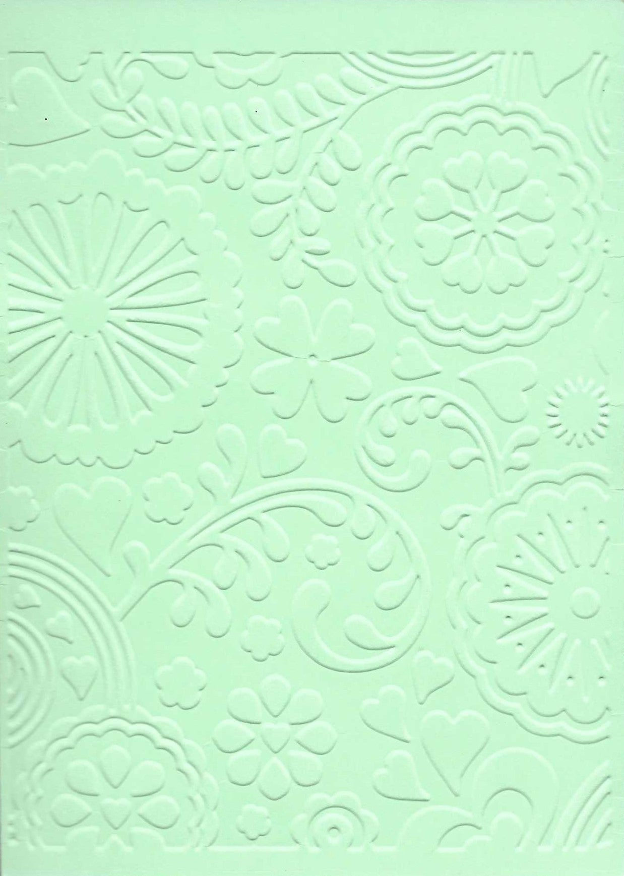 Embossed Card. A6. Floral.