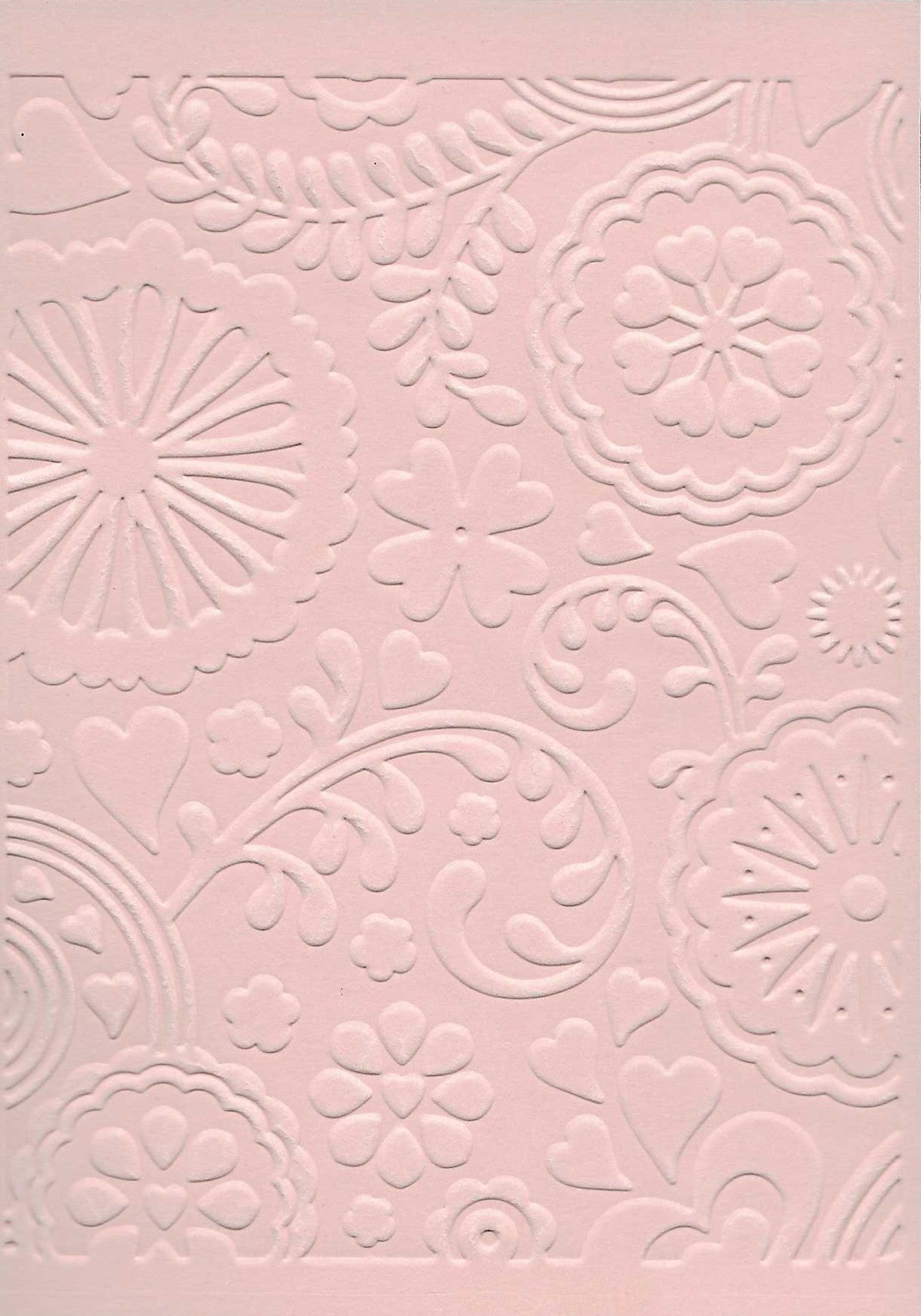 Embossed Card. A6. Floral.