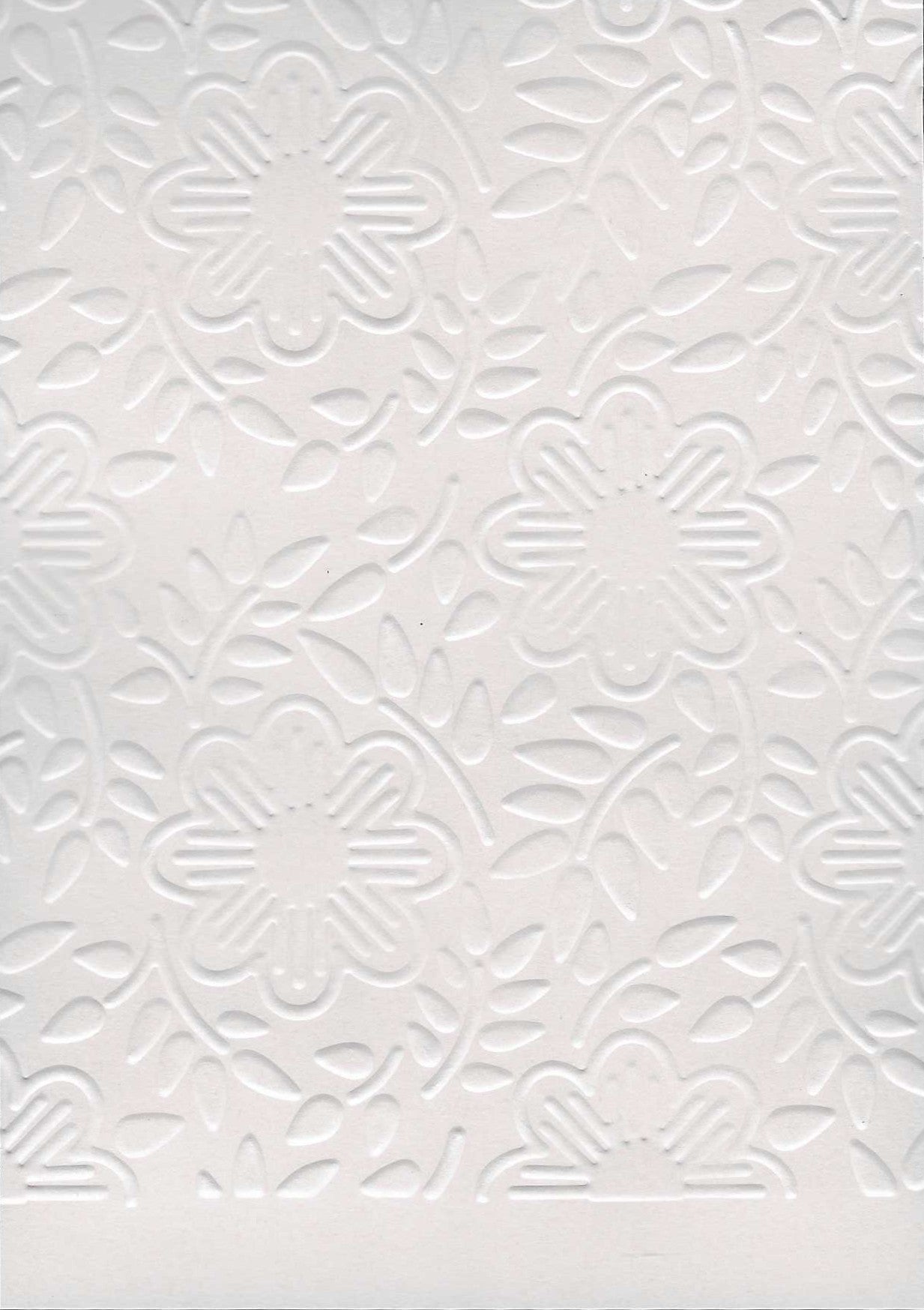 Embossed Card. A6. Floral.