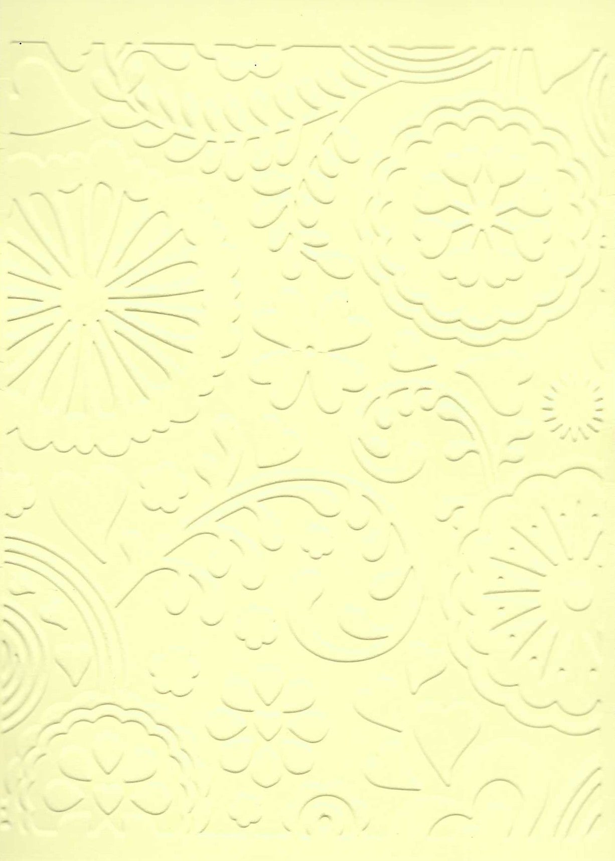 Embossed Card. A6. Floral.