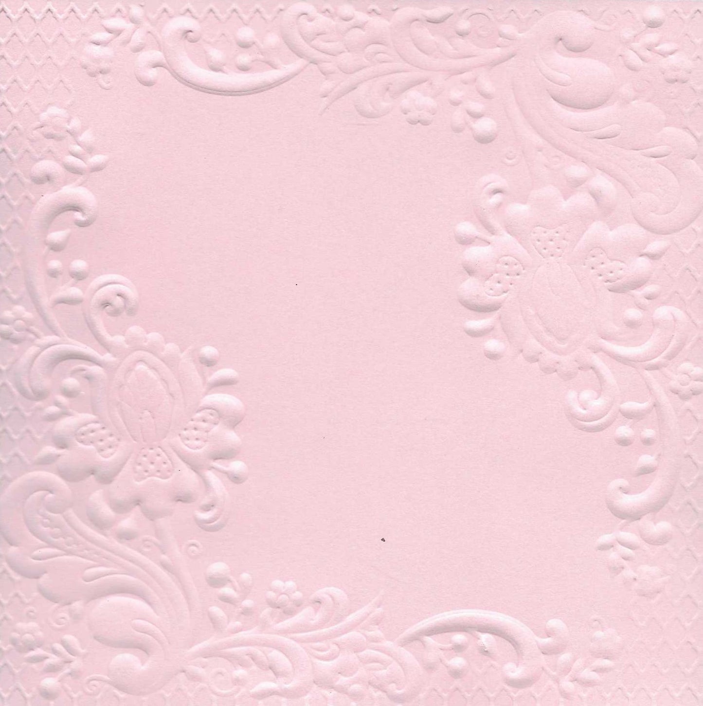 Embossed Card. 5"x5". Floral.