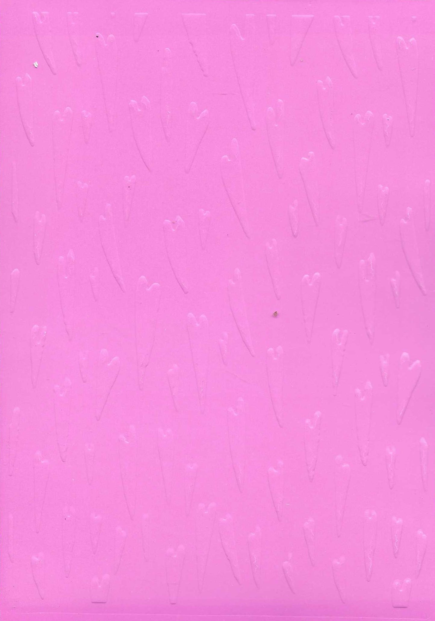 Embossed Card. 5"x7". Hearts.