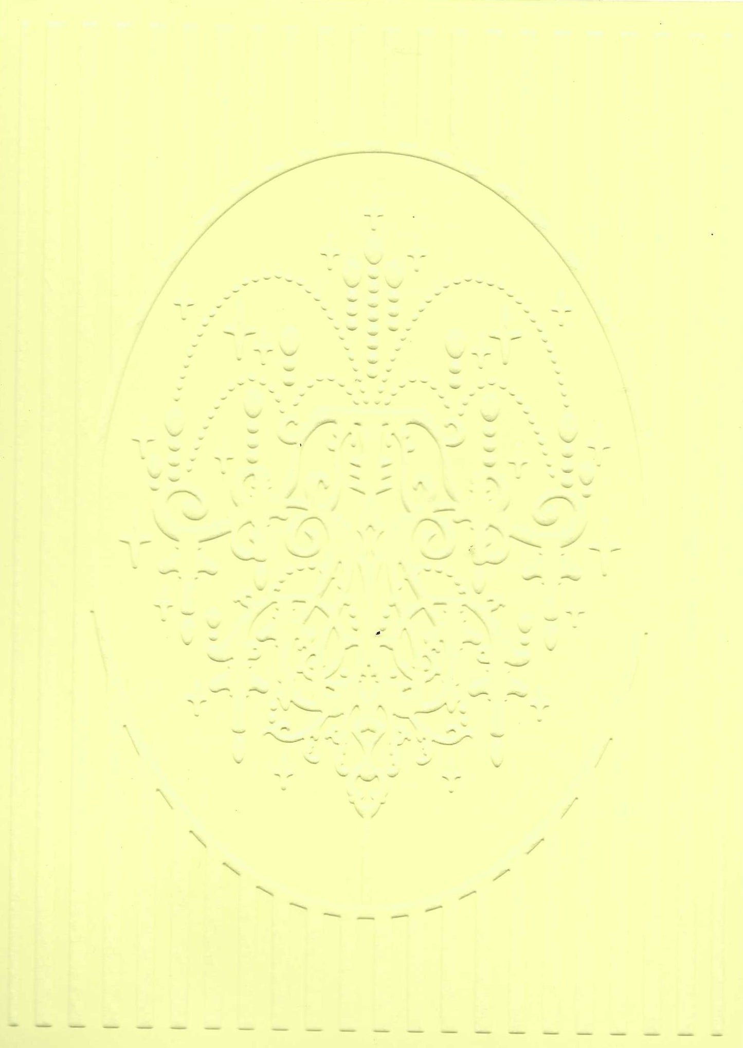 Embossed Card. 5"x7". Chandelier. 10 Sheets In Assorted Colours