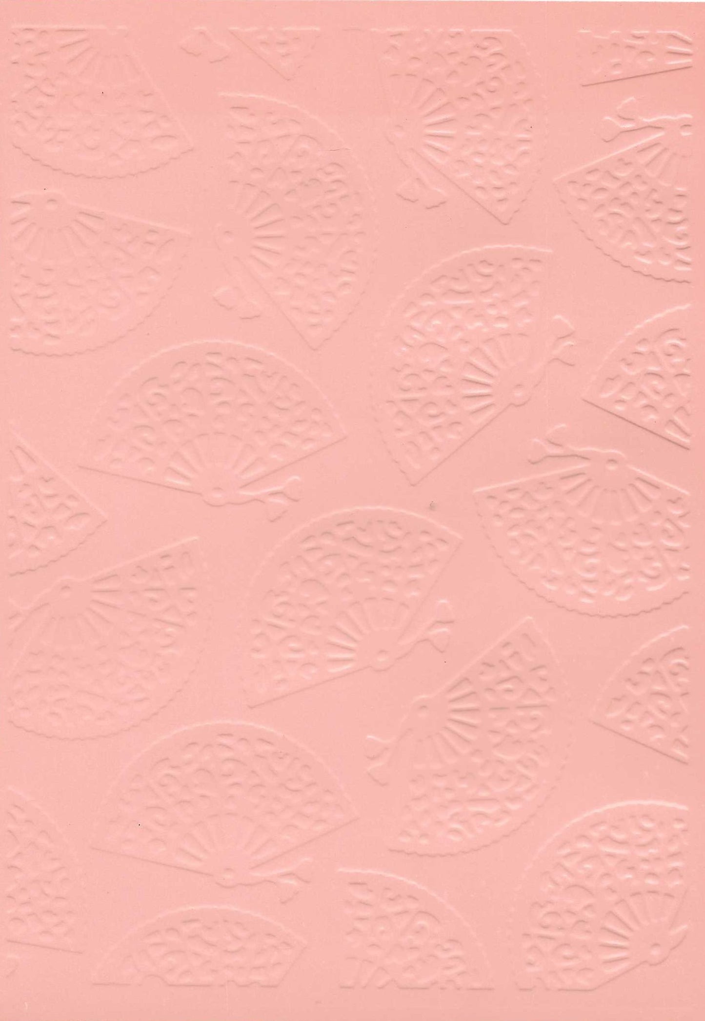 Embossed Card. 5"x7". Fans. 10 Sheets In Assorted Colours