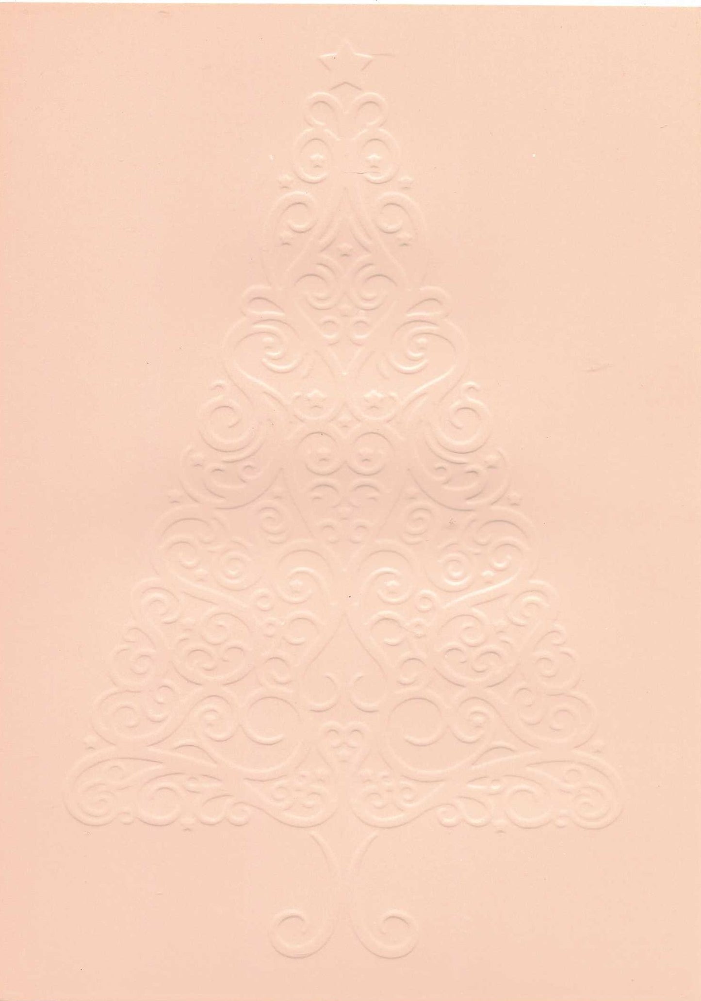 Embossed Card. 5"x7". Christmas Tree. 10 Sheets In Assorted Colours