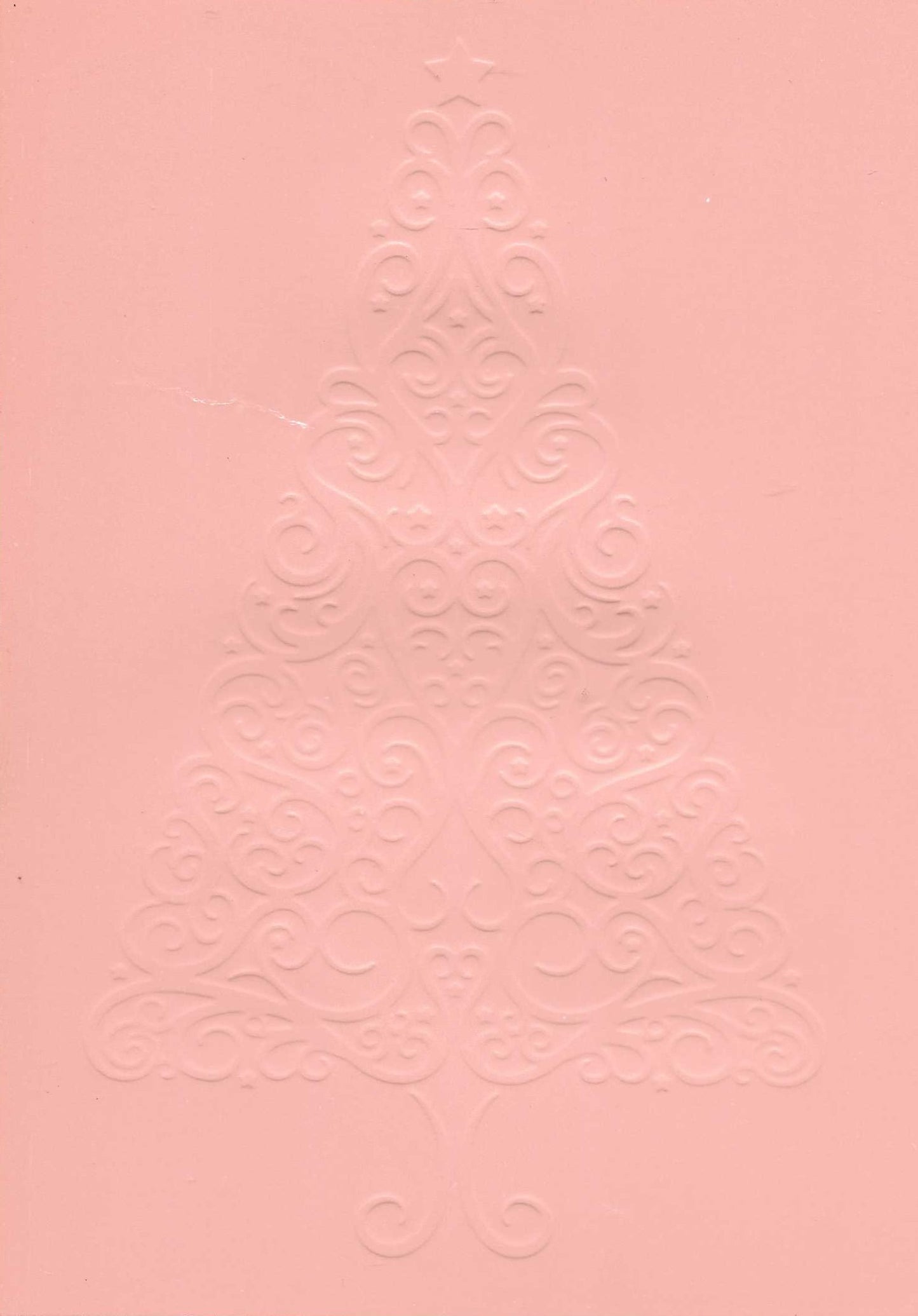 Embossed Card. 5"x7". Christmas Tree. 10 Sheets In Assorted Colours