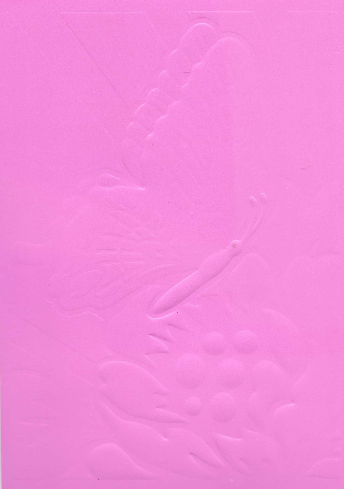 Embossed Card. 5"x7". Butterfly. 10 Sheets In Assorted Colours