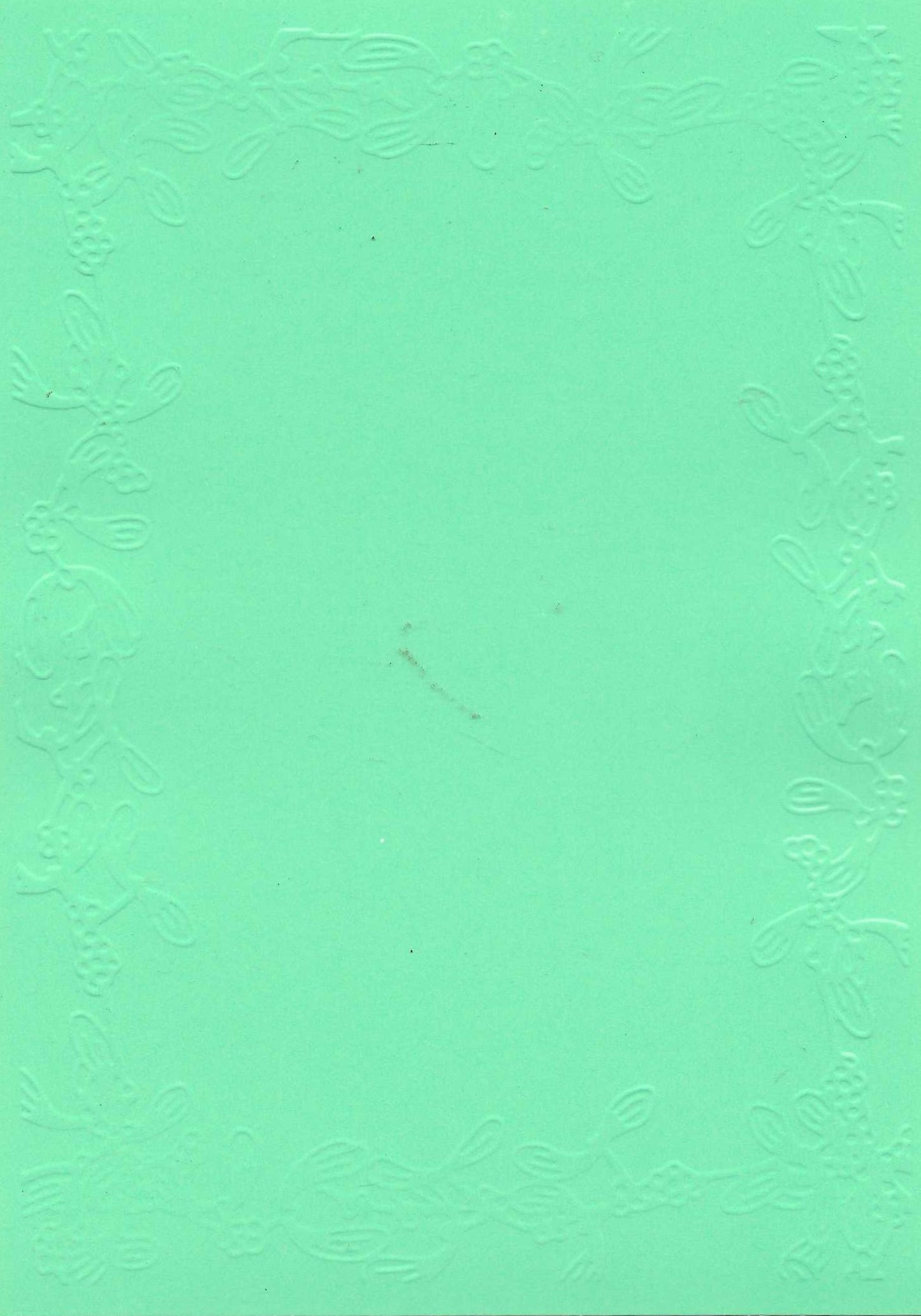 Embossed Card. 5"x7". Mistletoe.