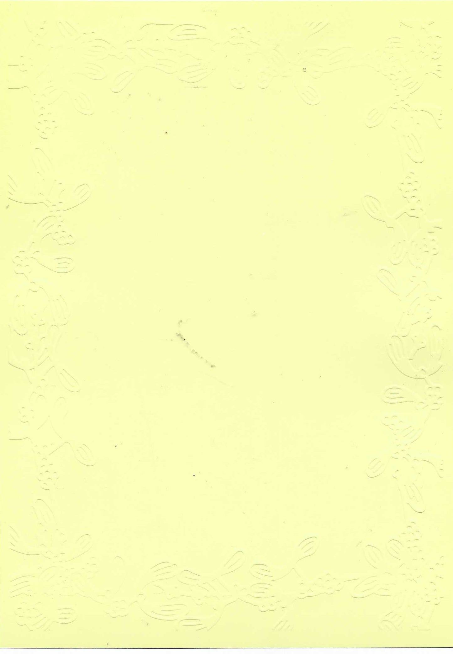 Embossed Card. 5"x7". Mistletoe.