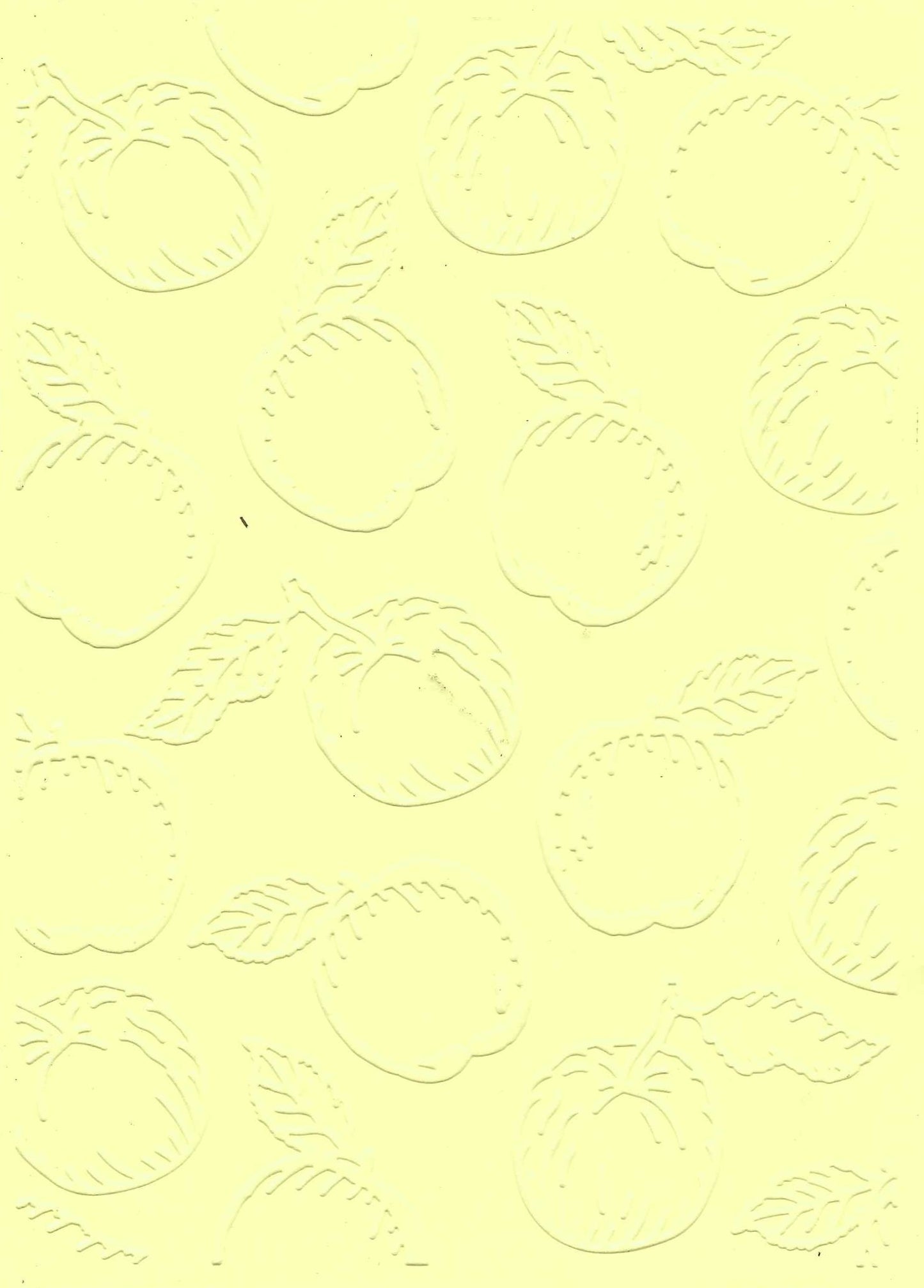 Embossed Card. 5"x7". Apples.