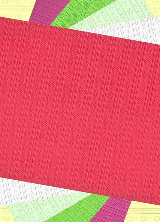 Embossed Card. A4. Snowflakes. Assorted Colours.