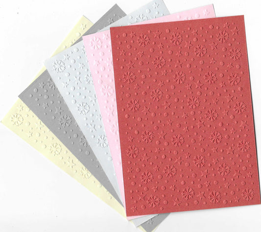 Embossed Card. A6. Snowflakes.
