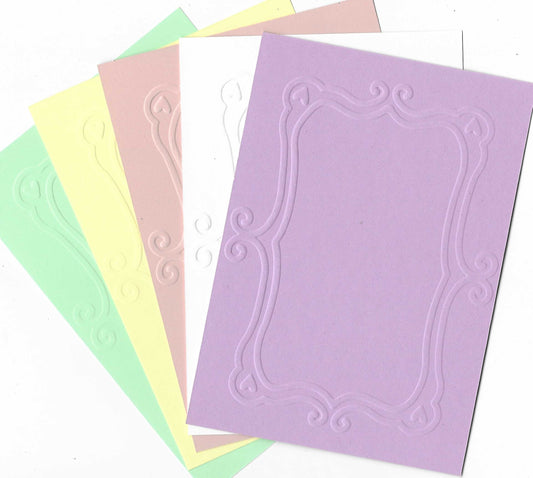 Embossed Card. A6. Frame. 