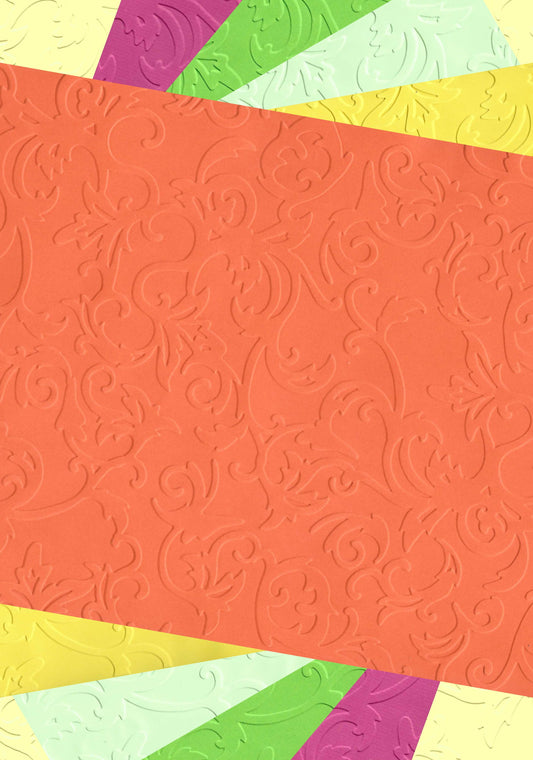 Embossed Card. A4. Flourishes.