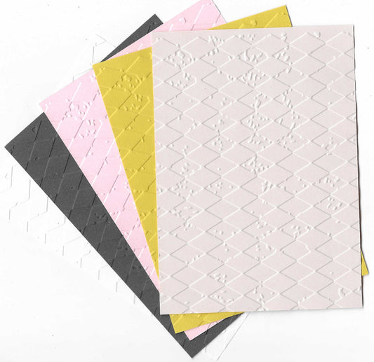 Embossed Card. A6. Diamonds. 