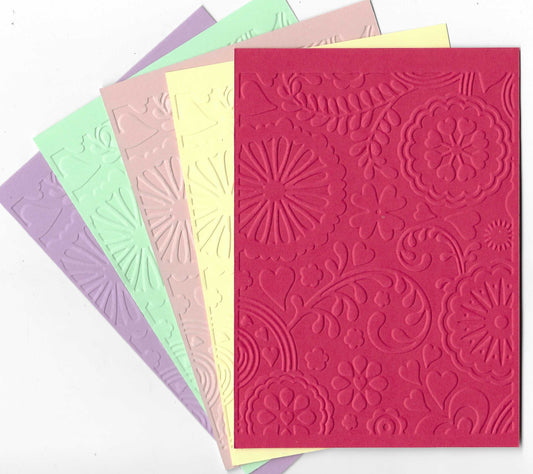 Embossed Card. A6. Floral.