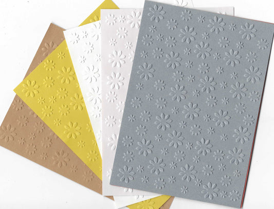 Embossed Card. A6. Floral. 
