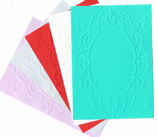 Embossed Card. A6. Frame. 