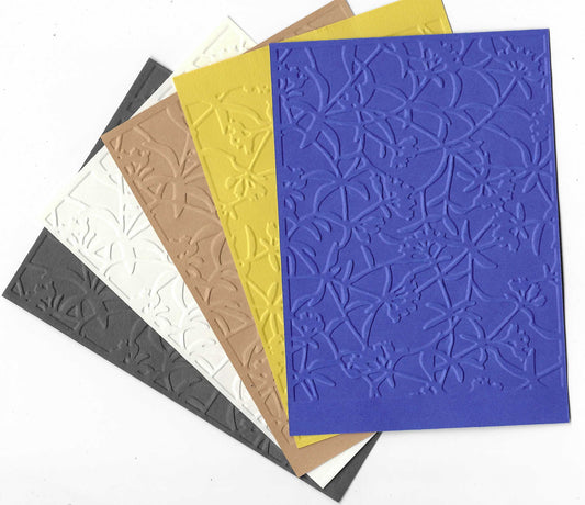 Embossed Card. A6. Floral. 