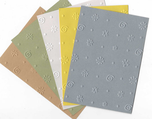 Embossed Card. A6. Floral. 