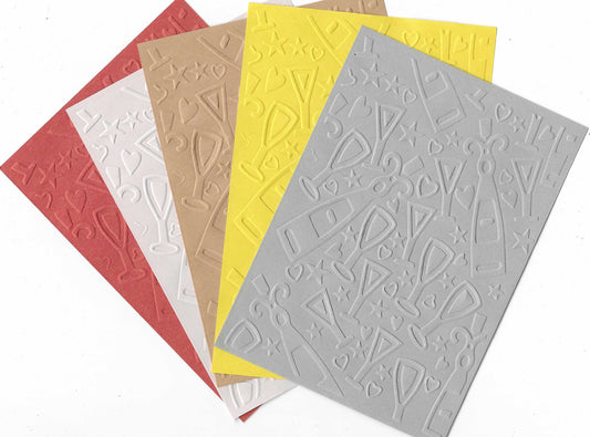 Embossed Card. A6. Champagne. 