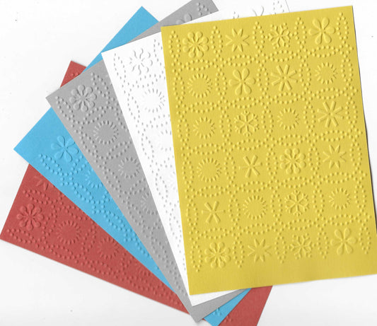 Embossed Card. A6. Floral.
