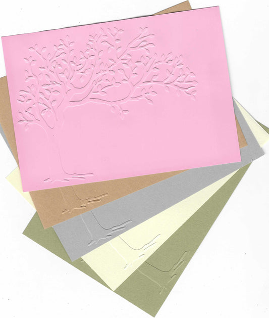 Embossed Card. A6. Tree. 