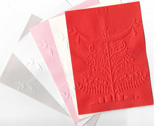 Embossed Card. A6. Christmas Tree. 