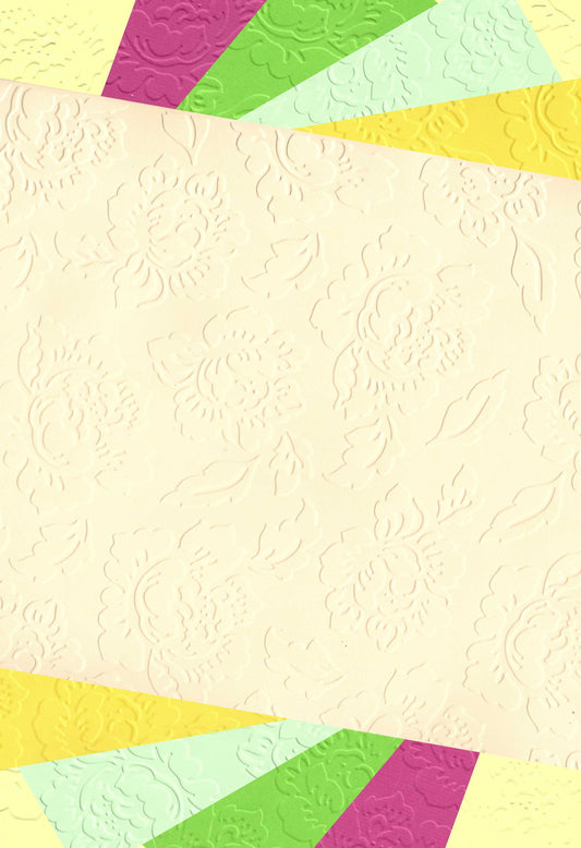 Embossed Card. A4. Floral.