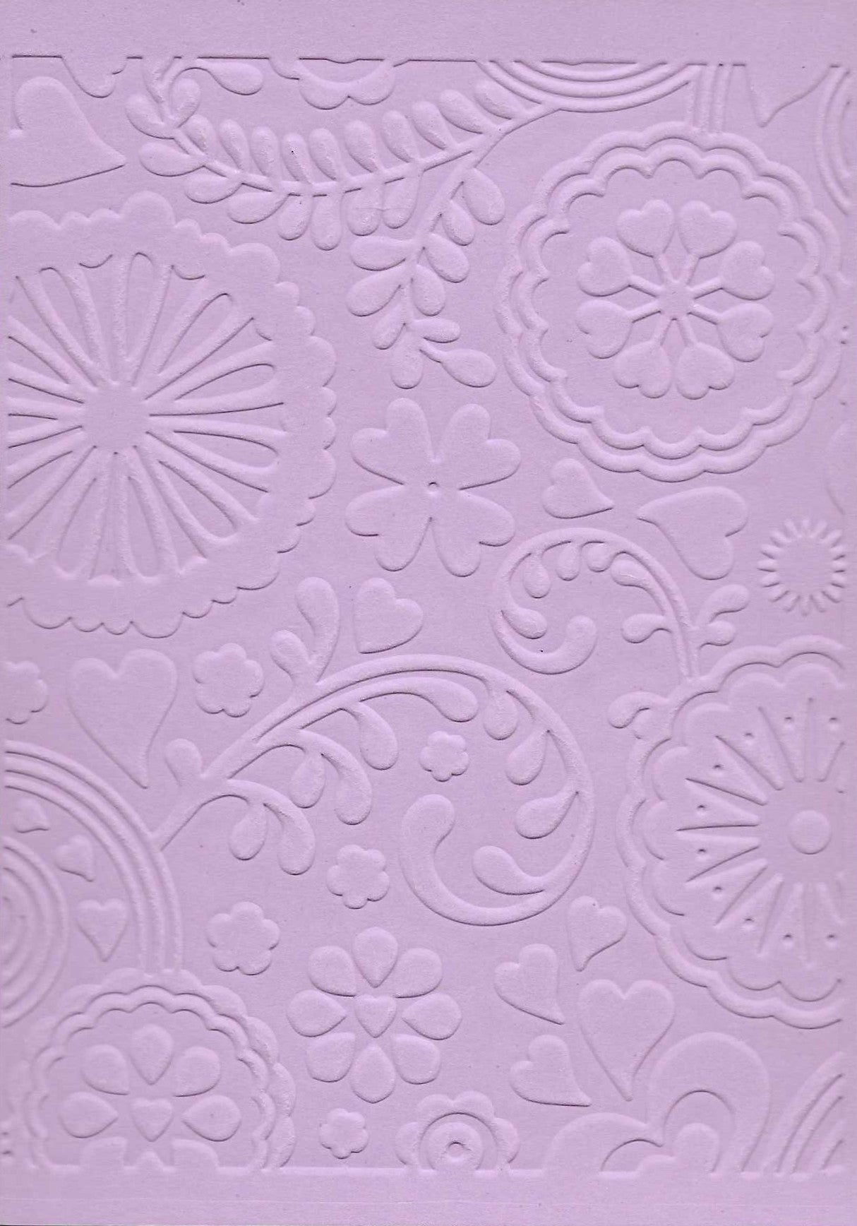 Embossed Card. A6. Floral.