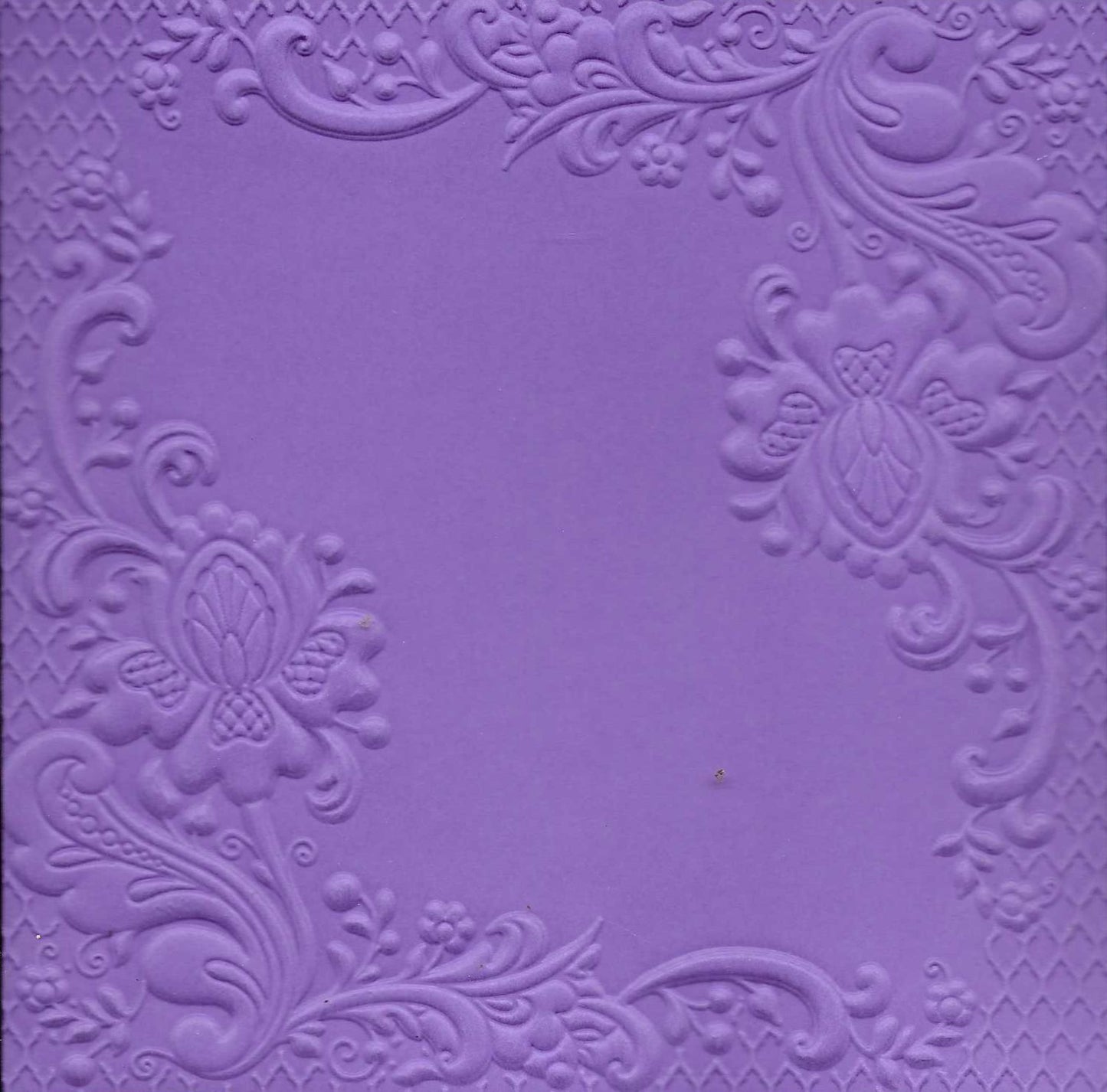 Embossed Card. 5"x5". Floral.