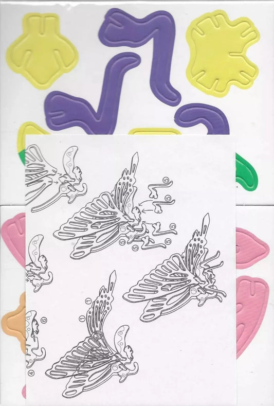 Children's 3D Puzzle featuring a Multicoloured Butterfly