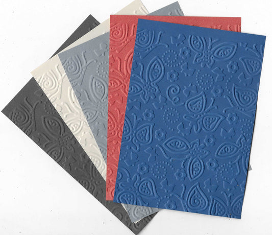 Embossed Card. A6. Butterflies