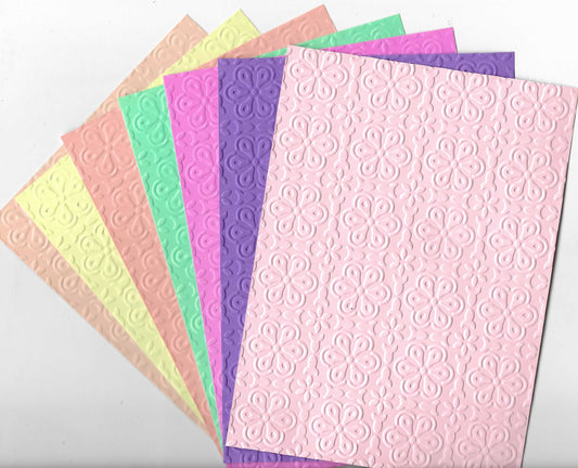 Embossed Card. 5"x7". Floral.