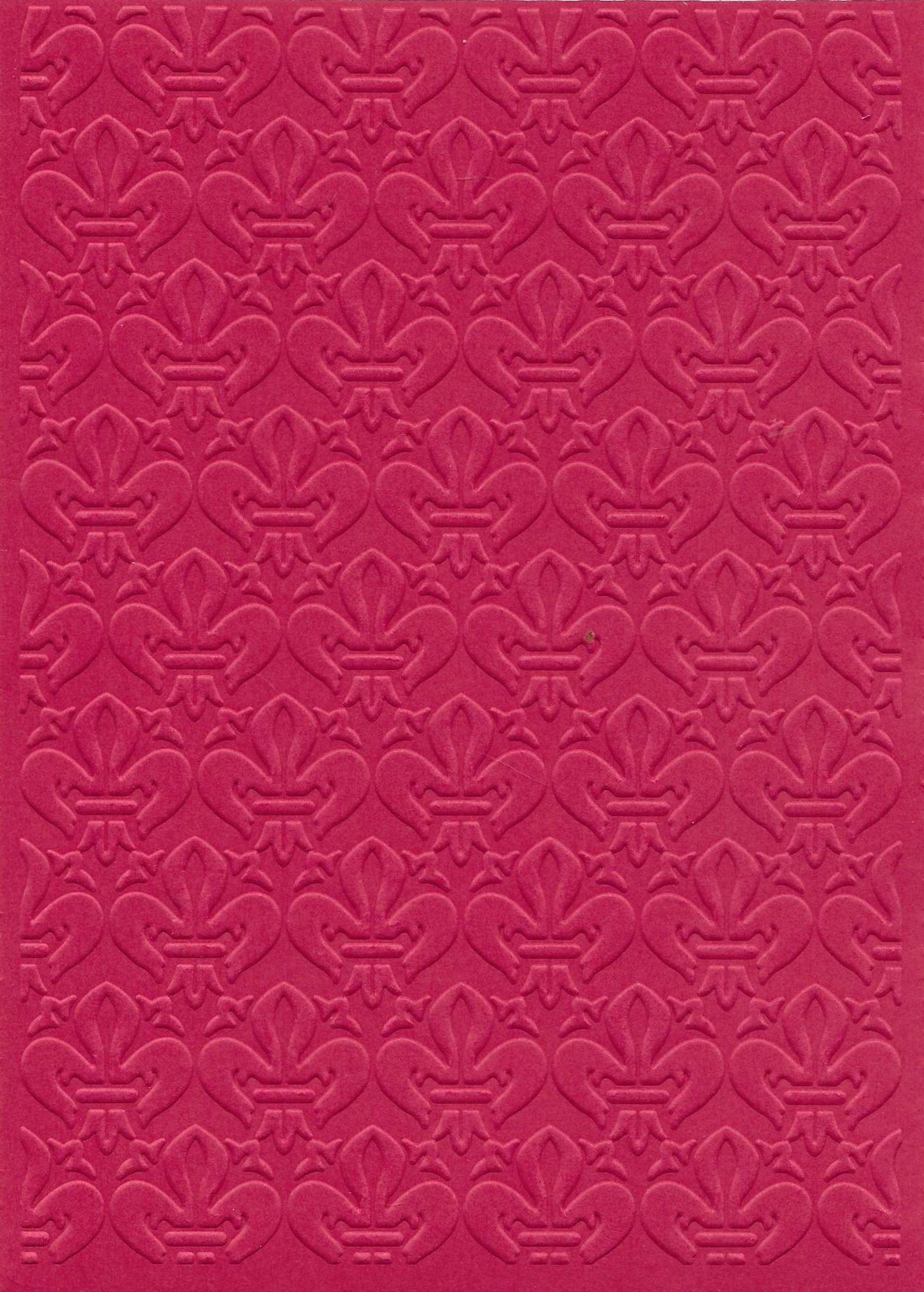 Embossed Card. 5"x7". Fleur De Lis. Assorted Colours