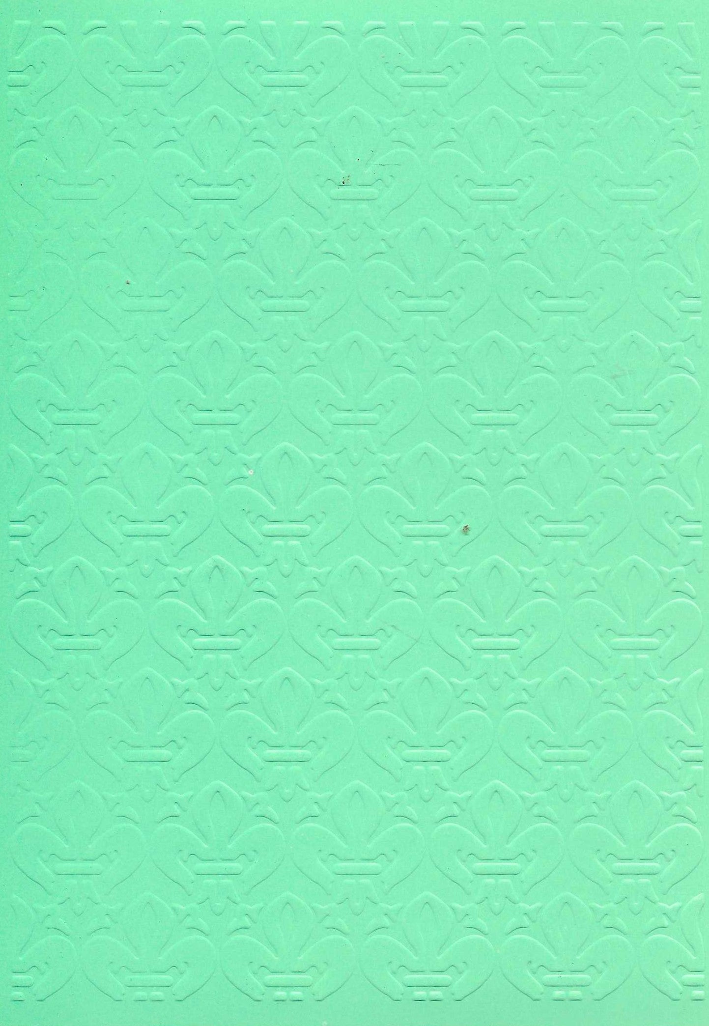 Embossed Card. 5"x7". Fleur De Lis. Assorted Colours