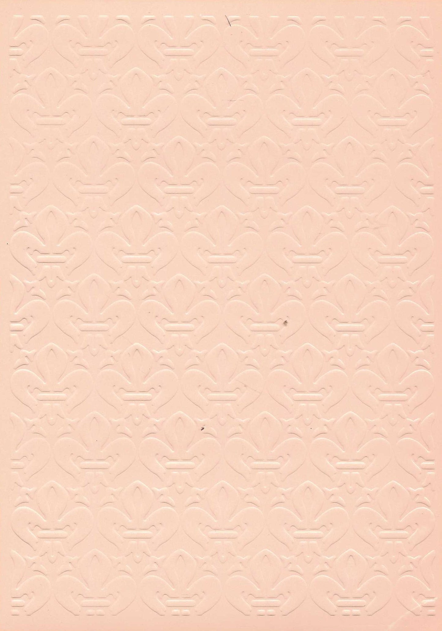 Embossed Card. 5"x7". Fleur De Lis. Assorted Colours