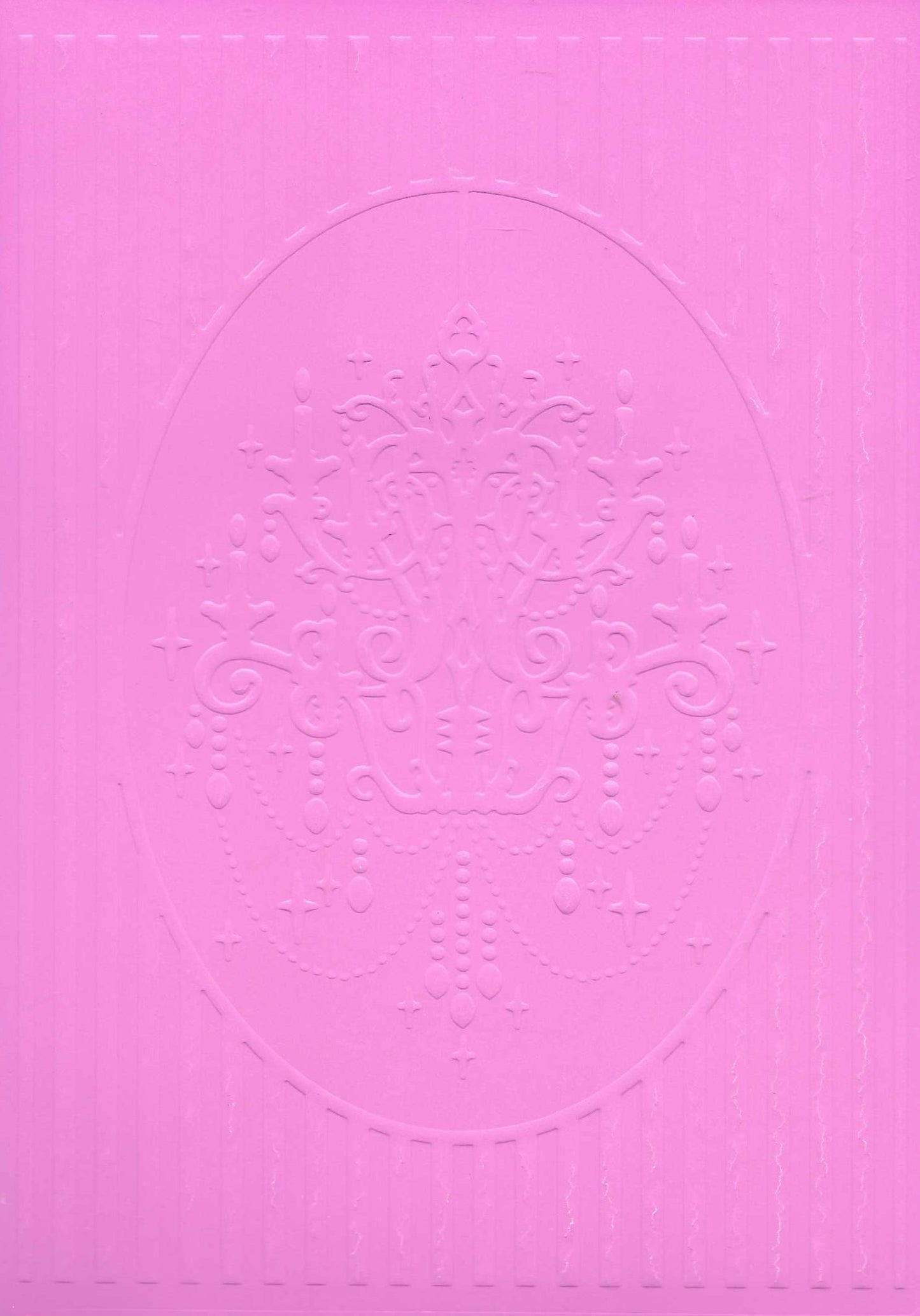 Embossed Card. 5"x7". Chandelier. 10 Sheets In Assorted Colours