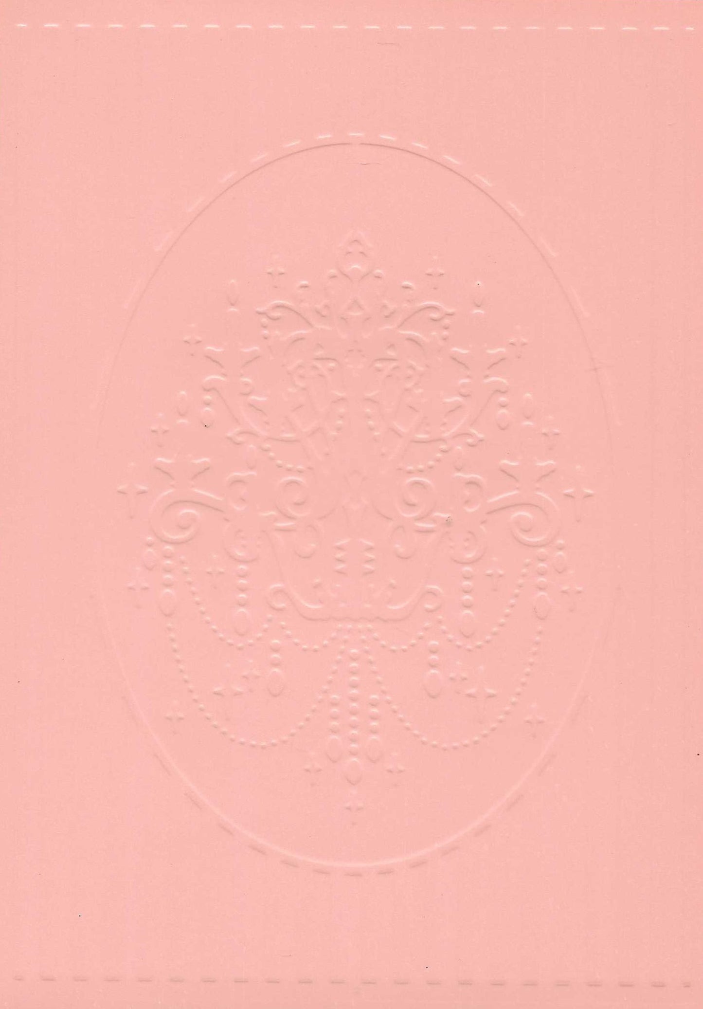 Embossed Card. 5"x7". Chandelier. 10 Sheets In Assorted Colours