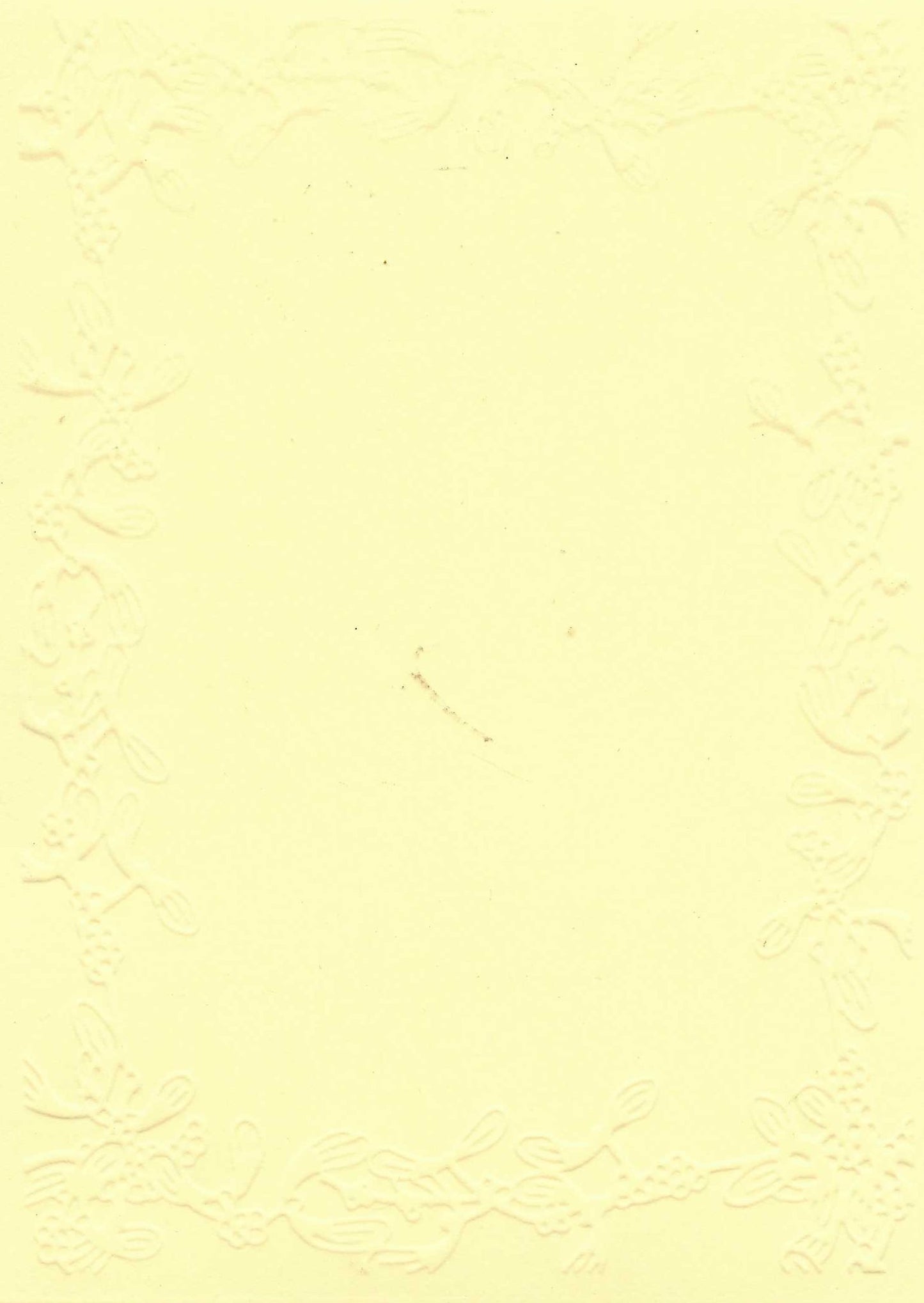 Embossed Card. 5"x7". Mistletoe.