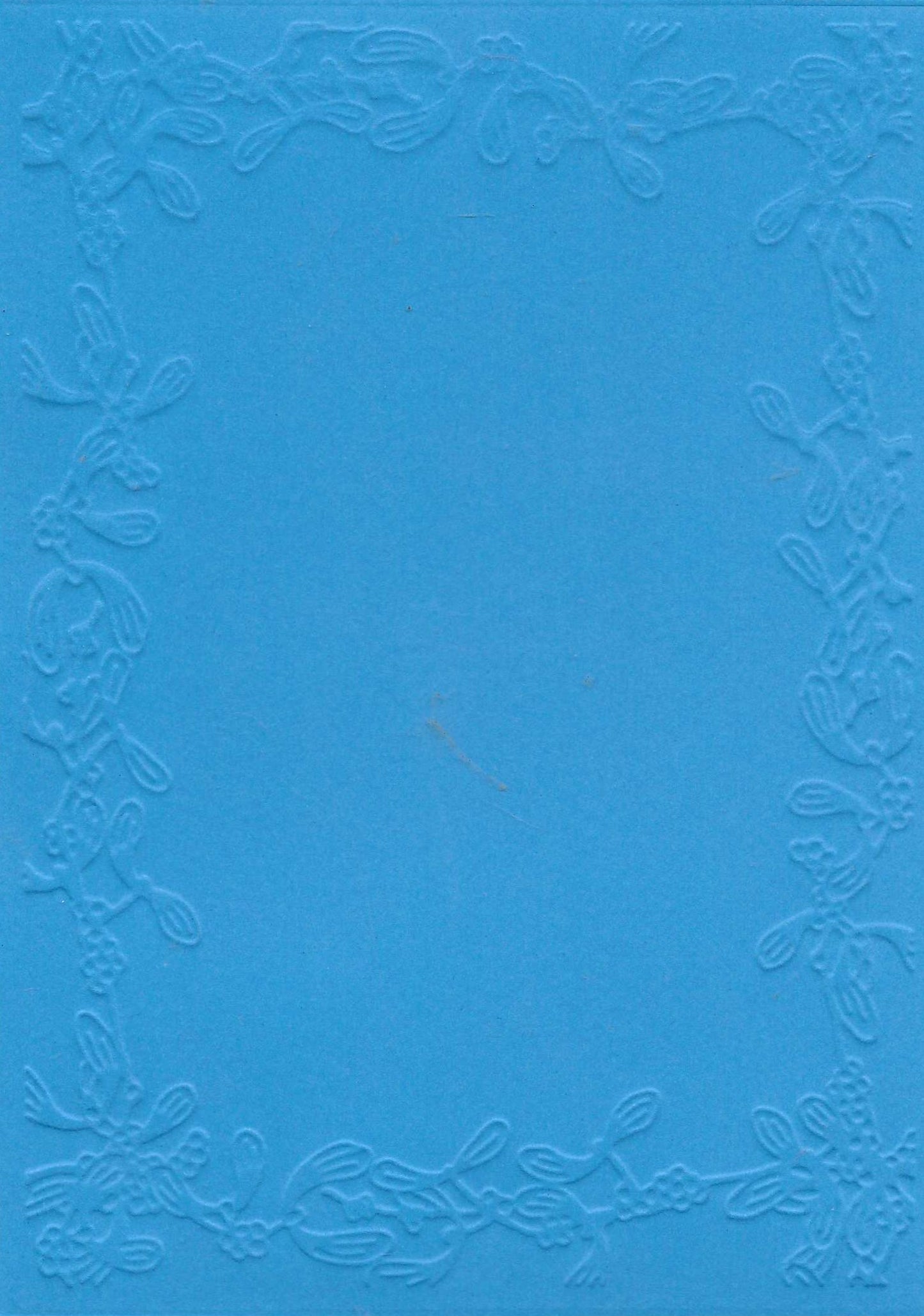Embossed Card. 5"x7". Mistletoe.
