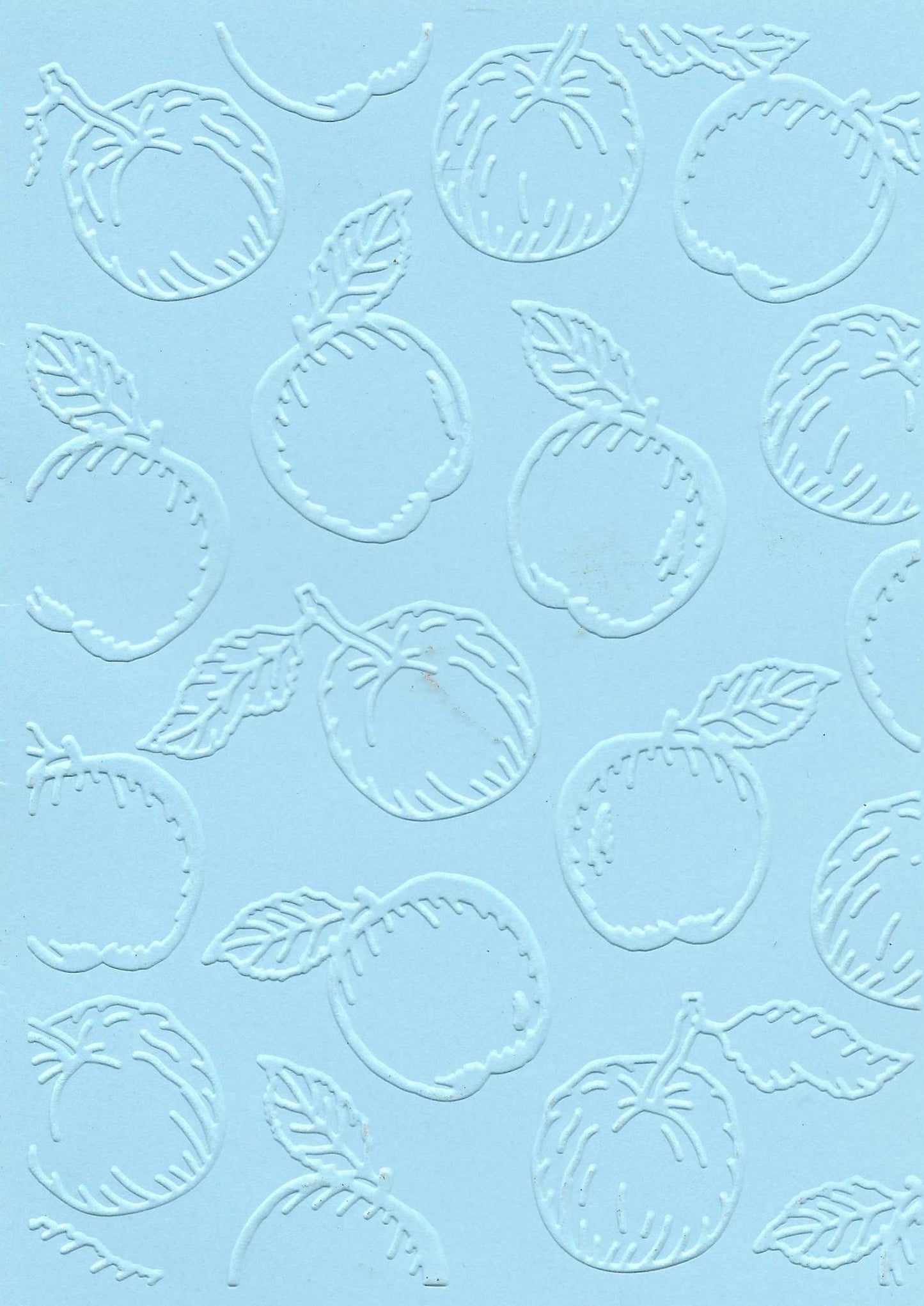 Embossed Card. 5"x7". Apples.