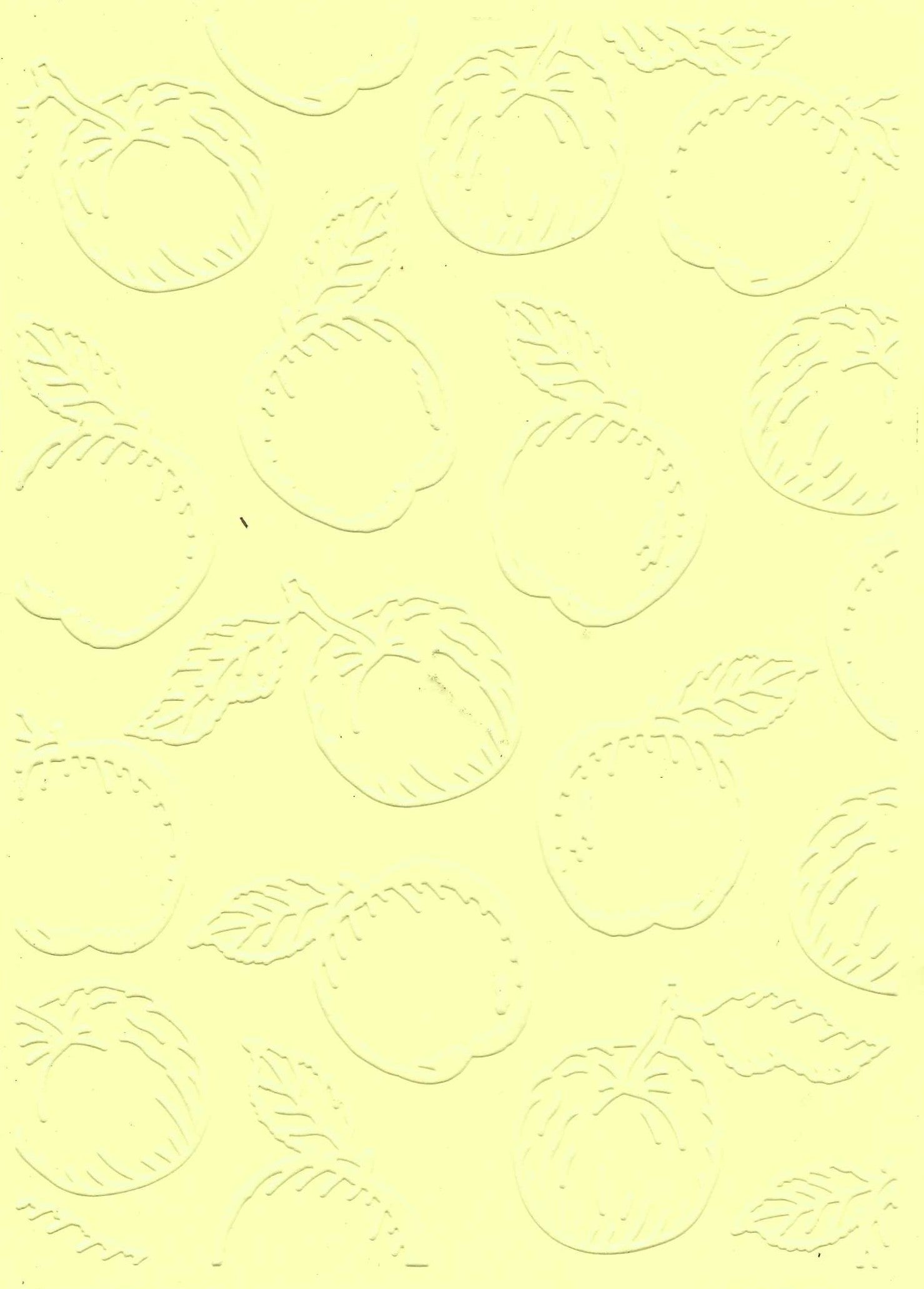 Embossed Card. 5"x7". Apples.